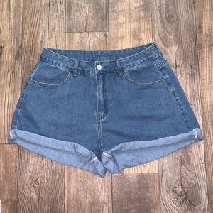 SHEIN High Waisted Jean Shorts